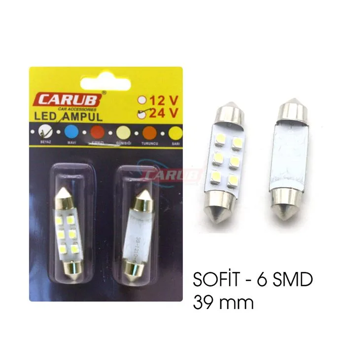 CARUB 24V 6 LED SOFİT BEYAZ