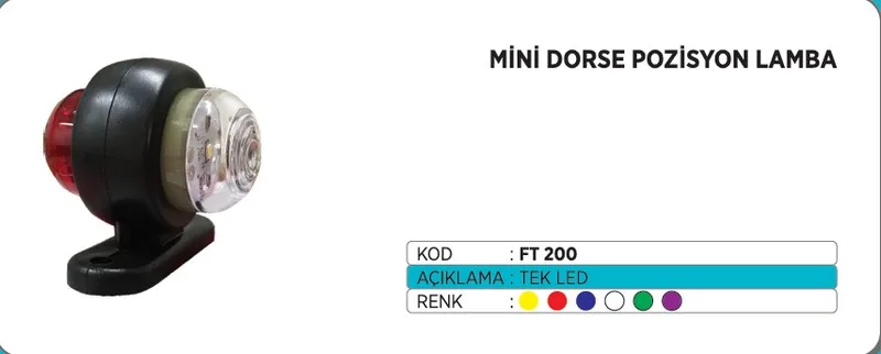 FARTEK MİNİ DORDE TAKOZ LAMBA                       FT200SK