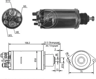 ZM 811 28 MT BMC PROF.  MARŞ OTOMATİĞİ 24V  KULAKLI