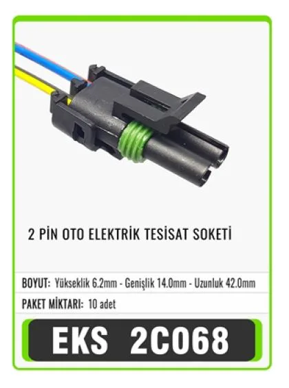 EKS 2C068 2 Lİ TESİSAT SOKETİ