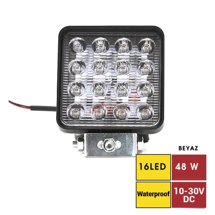 CARUP LED ÇALIŞMA LAMBASI 16 LED KARE 48W 301 05 77