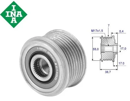 ALTERNATÖR KASNAĞI RULMANLI 7 KANAL NİSSAN MICRA  535023910