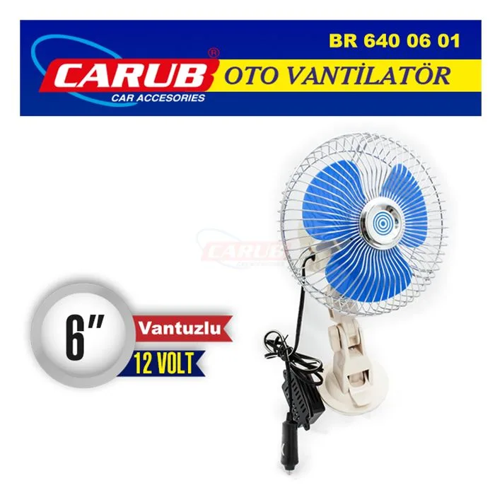 12V  6'' VANTUZLU VANTİLATÖR