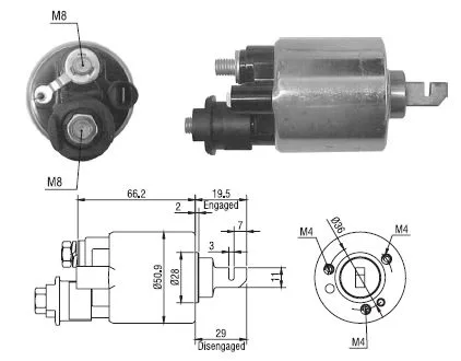 ZM 609  12V HONDA YM MARŞ OTOMATİK KISA PİSTON