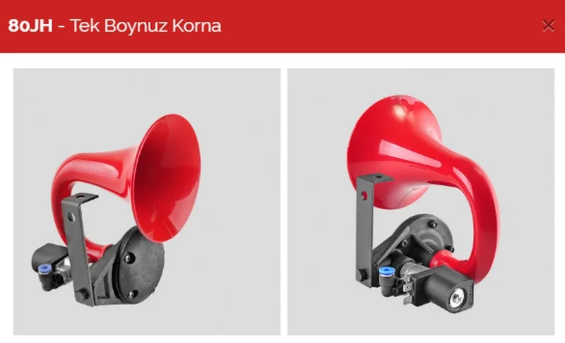 80JH2400 TEK BORULU MAN SCAYNA TIR KORNASI 24V