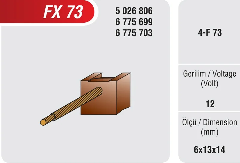 FX 73  MARŞ KÖMÜRÜ   6X13X14  C645