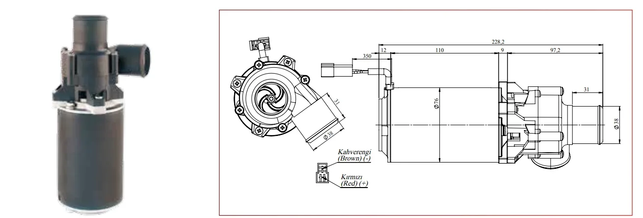 KORMAS 24V SANTRİFÜJ POMPASI MOTORU CW KÜÇÜK