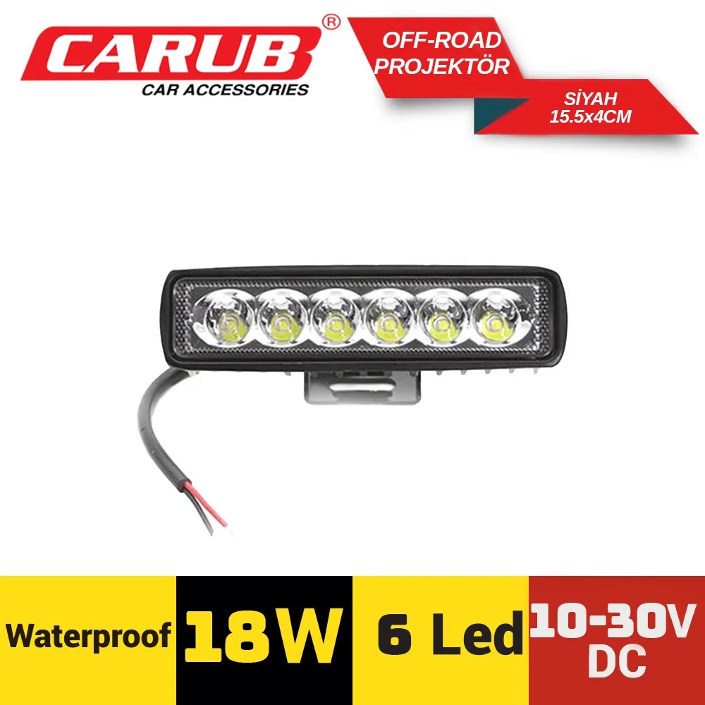 CARUB ÇALIŞMA LAMBASI 6 LED 18 W DİKDÖRTGEN        3056351
