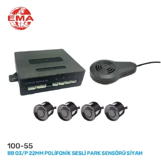 EMA SESLİ PARK SENSÖRÜ 22 MM SİYAH      100-55