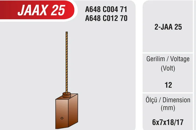 JAAX 25 JAPON ALTERNATÖR KÖMÜRÜ  C260