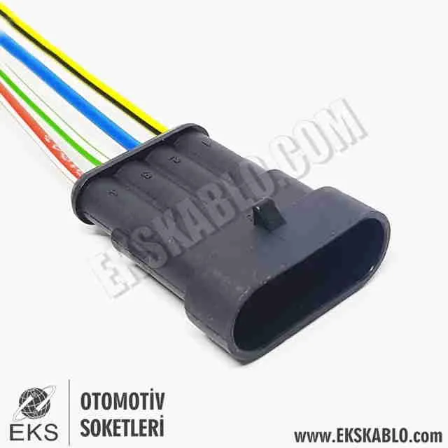 EKS ÜNİVERSAL SÜPER SEAL 4 PİN DİŞİ SOKET    4C008E