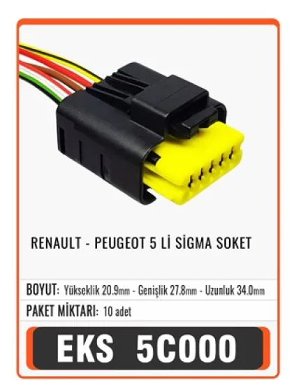 EKS RENAULT SOKET 5 Lİ                                           EKS 5C000