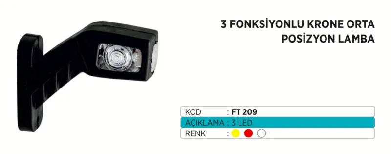 KRONE DORSE LAMBA 3 FONKSİYONLU ORTA     FT209