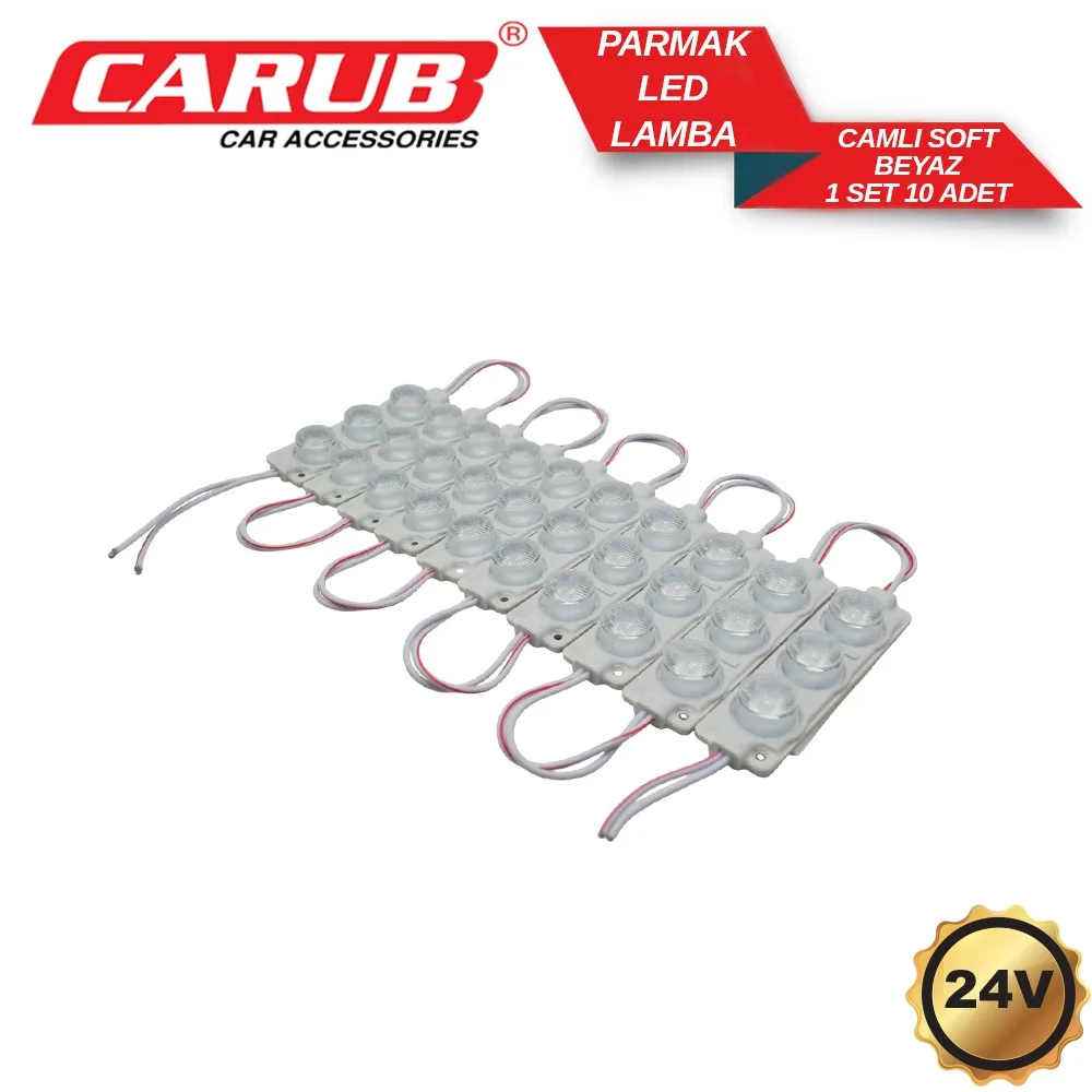 CARUB PARMAK LAMBA 24 V  3 LED MODÜL LED  BEYAZ