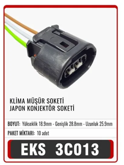 EKS KLİMA MÜŞÜR SOKET JAPON KONJEKTÖR SOKET 3C013