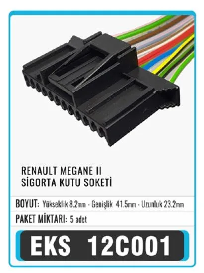 RENAULTMEGAN 2 SİGORTA KUTU SOKET                      12C001